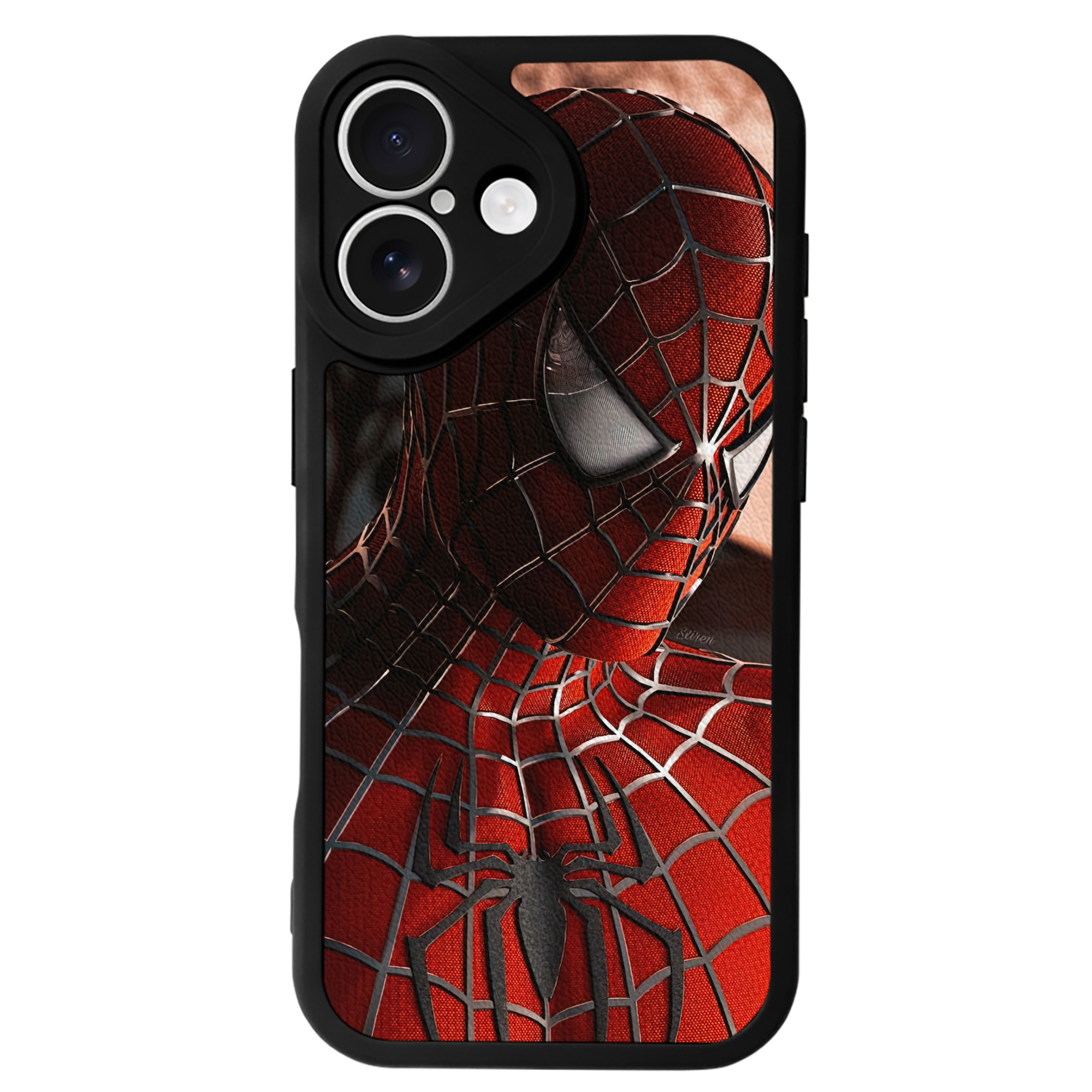 Spider Man スパイダーマン 【iPhone 16シリーズ対応】シリコンスマホケース（レザー調） 材質：シリコン